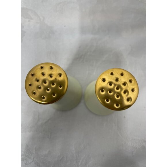 Limoges J.P.L. Porcelain France Vintage Gold Trim Salt & Pepper - Picture 3 of 4